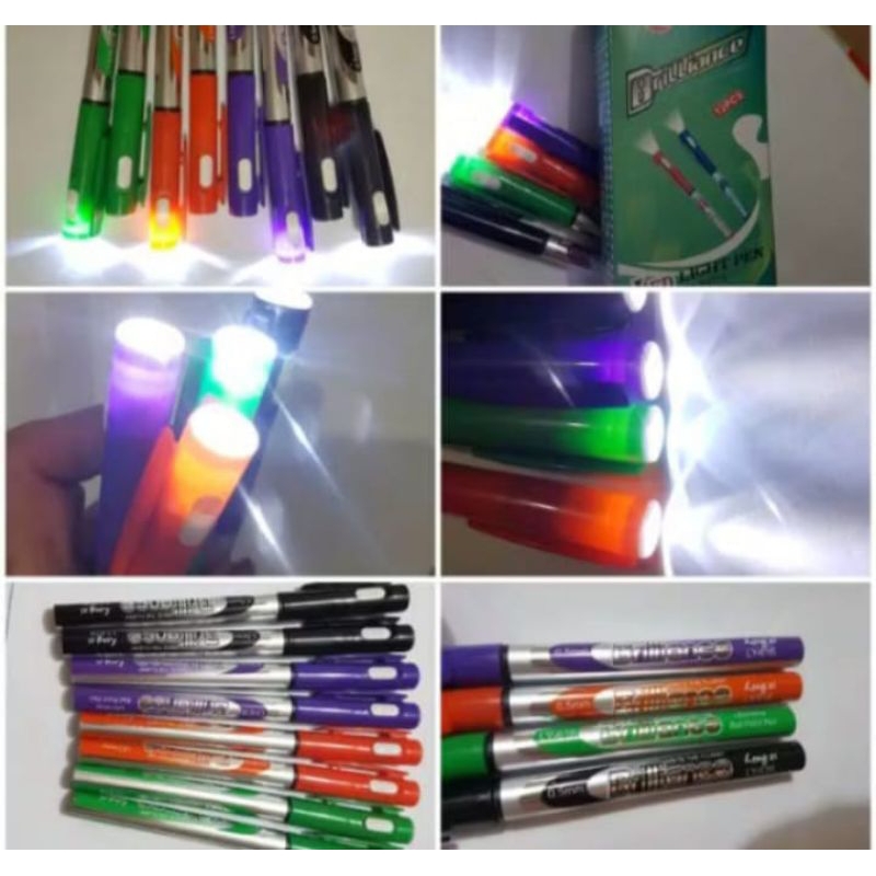 

SBMEDAN ballpoint lampu led / pulpen senter / pena lampu / Alat tulis lampu led