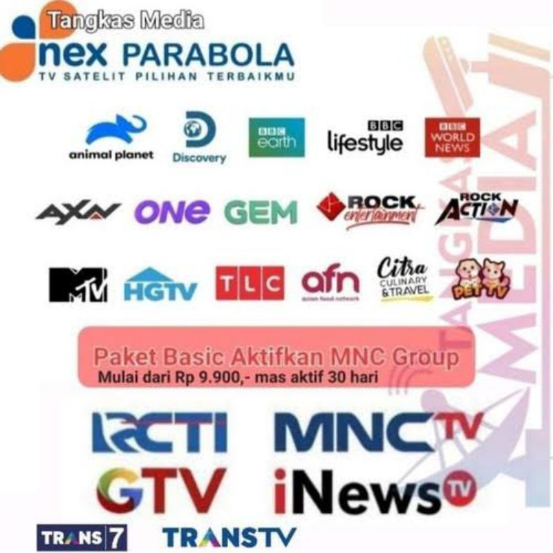 paket MNC nex parabola 30 hari