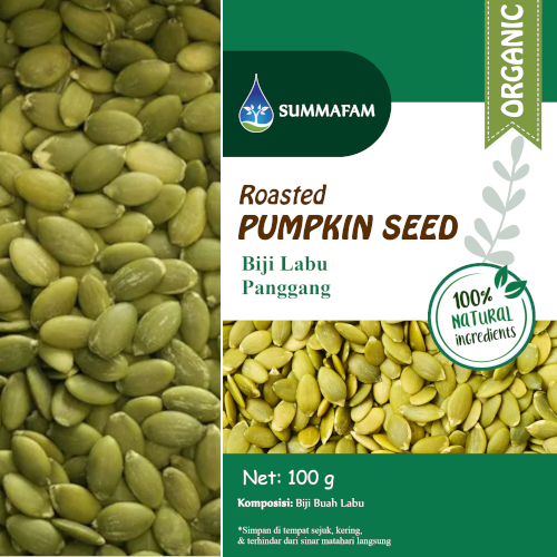 

summafam pumpkin seed roasted premium - biji labu panggang kupas