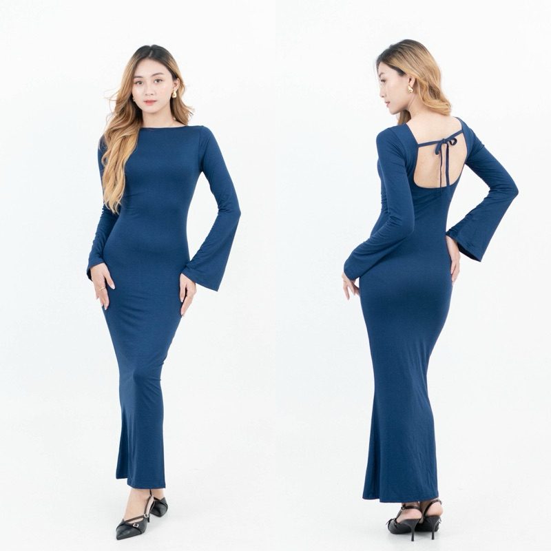 Peony| TANIA BACKLESS DRESS |Dress Panjang Wanita