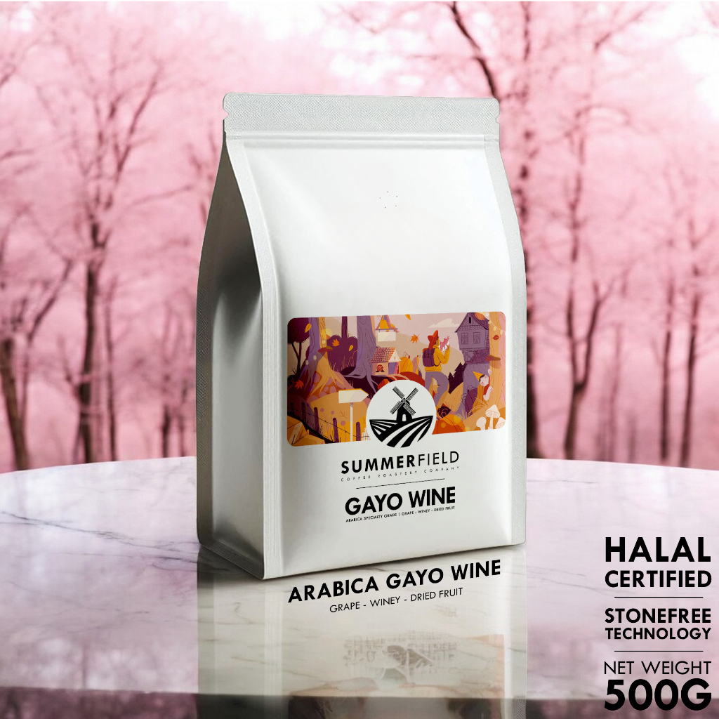 

Kopi Arabika Aceh Gayo Wine 500G (Biji/Bubuk) Summerfield Specialty Grade