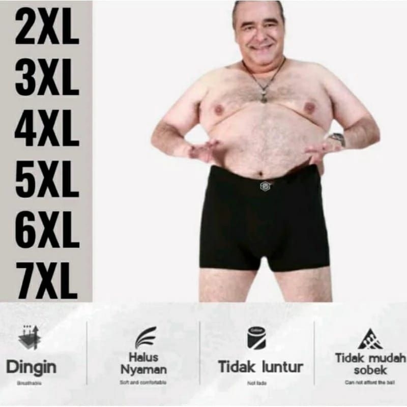 3,PCS Celana Dalam Boxer Pria Jumbo/Boxer Pria Jumbo/Celana Dalam Big size