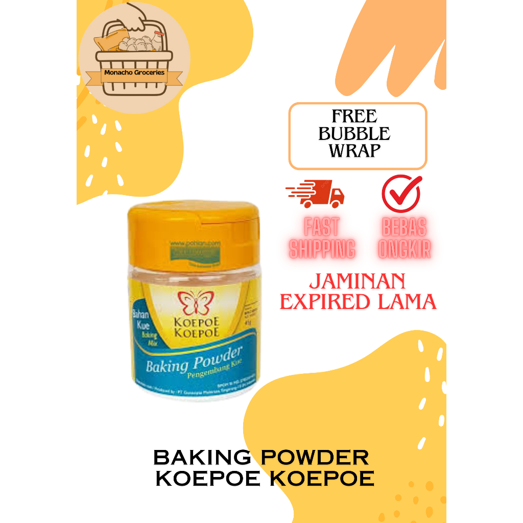

Koepoe Koepoe Baking Powder 45 Gr Pengembang Kue Bahan Bubuk Halal