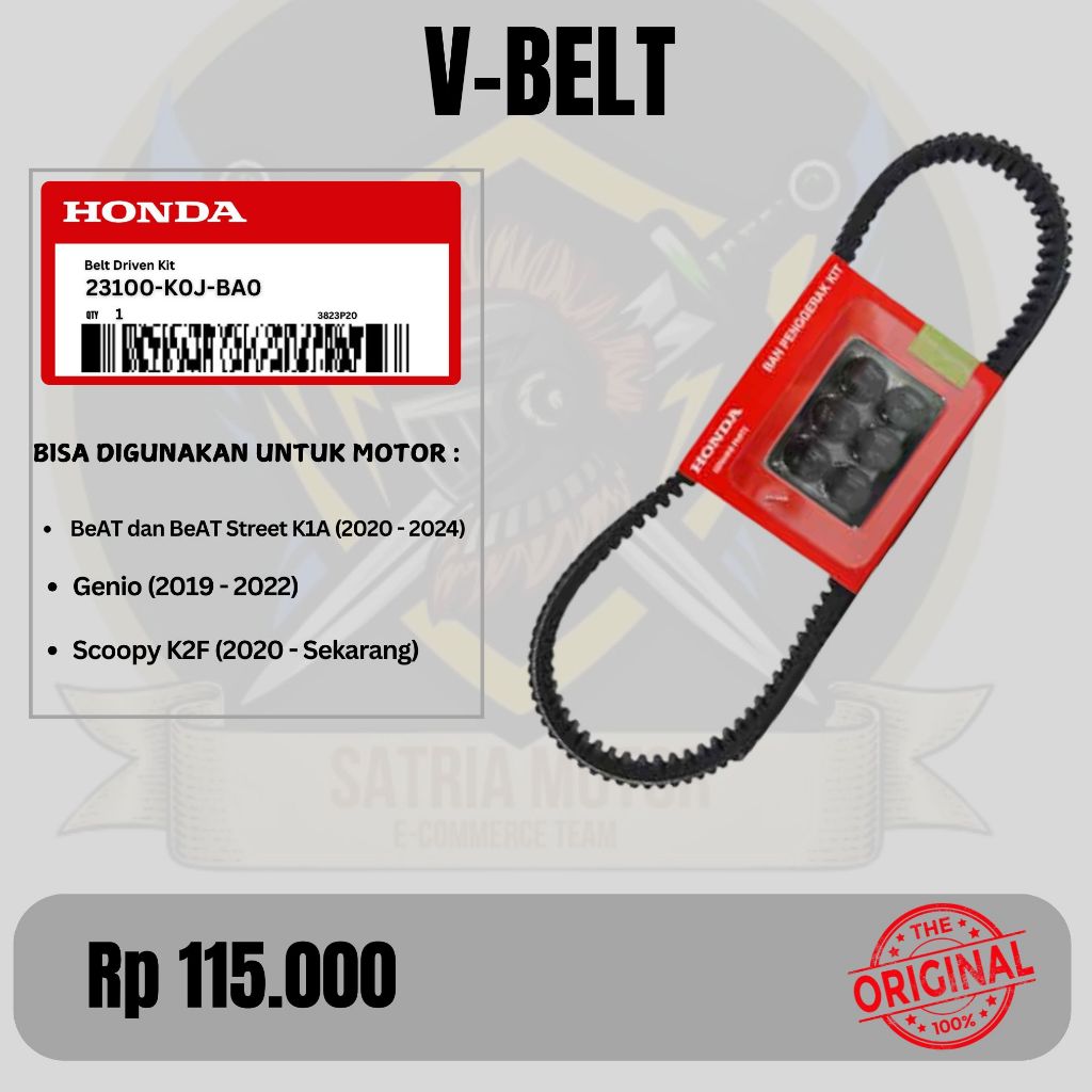V Belt - Belt Drive Kit - Honda Genio  Original AHM