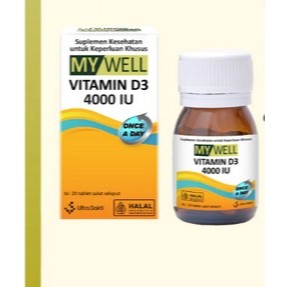 Mywell Vitamin D3 4000 IU isi 20