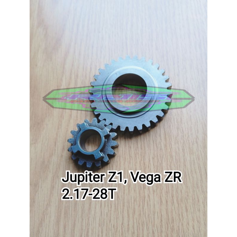 rasio racing Jupiter Z1, Vega ZR gigi 2.17-28T