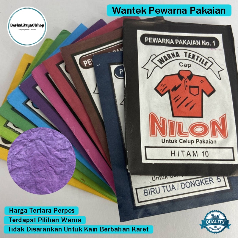 Wantek Pewarna Pakaian Pewarna Textile Cap Nilon Berbagai Warna Wantex Pewarna Baju Pewarna Celana M