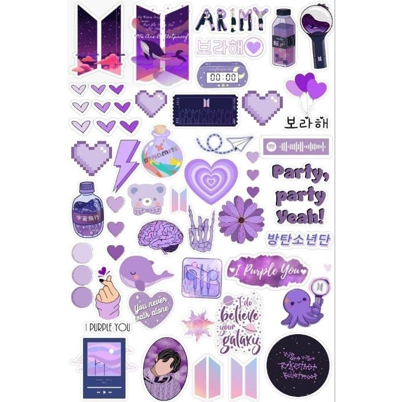 

sticker army lover BTS harga per 1 pcs sticker