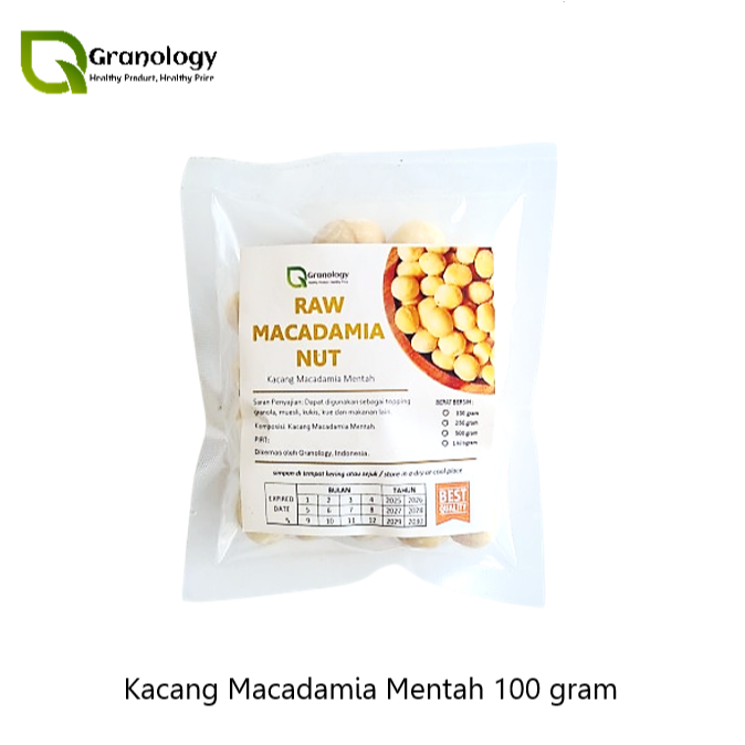 

Kacang Macadamia Mentah / Raw Macadamia Nut (100 gram) by Granology