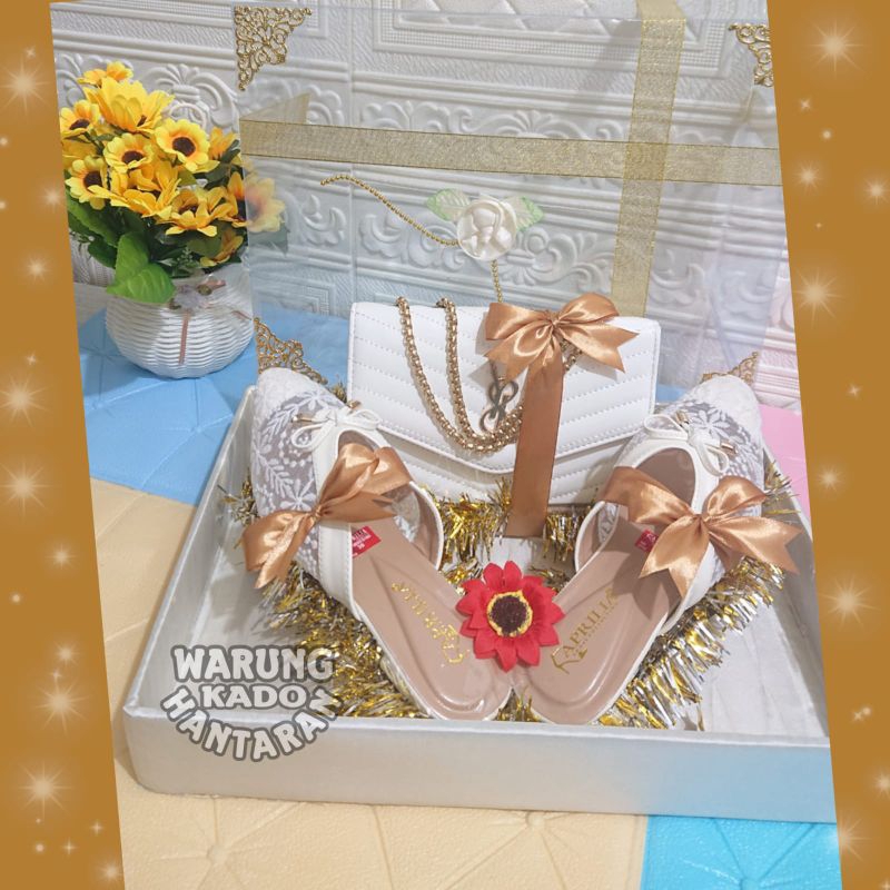 HANTARAN NIKAH TAS & SENDAL FREE KOTAK MIKA