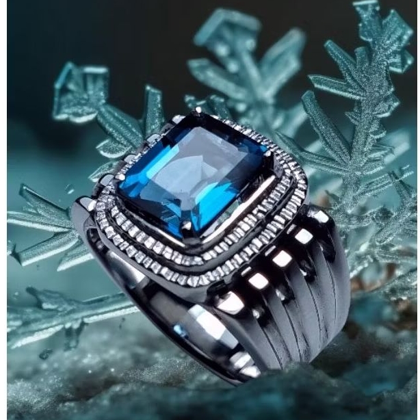 NATURAL BLUE TOPAZ LONDON #IRR (Real Pict)