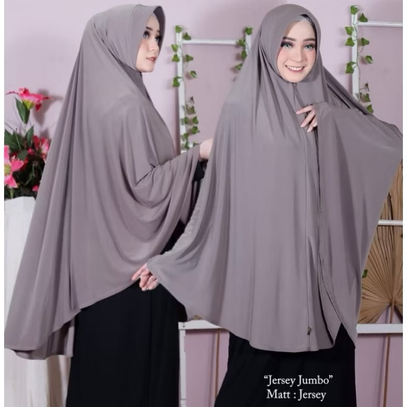 Jilbab Bergo Instan Jumbo Syari Jersey Spandek Premium XXL