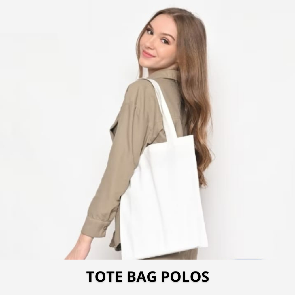 Tote Bag Kanvas Motif Polos Putih 30x25 Tote Bag Style Fasion