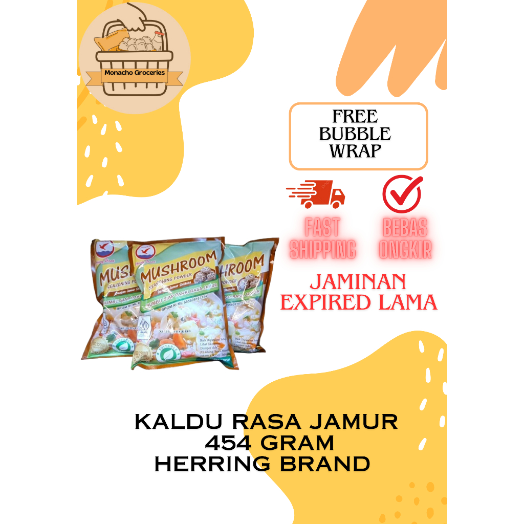 

Herring brand Mushroom Seasoning powder / kaldu rasa jamur shitake 454gr