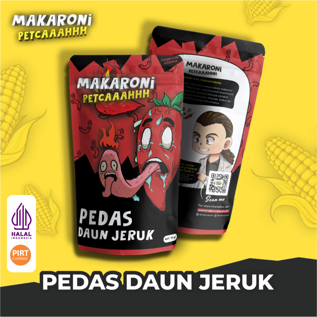 

Pedas Daun Jeruk - Makaroni Pecah PETCAAAHHH - Makaroni Crispy Premium Berbagai Rasa - Snack & Makanan Ringan - Bukan Makaroni Bantet dan Keras - 35 gr