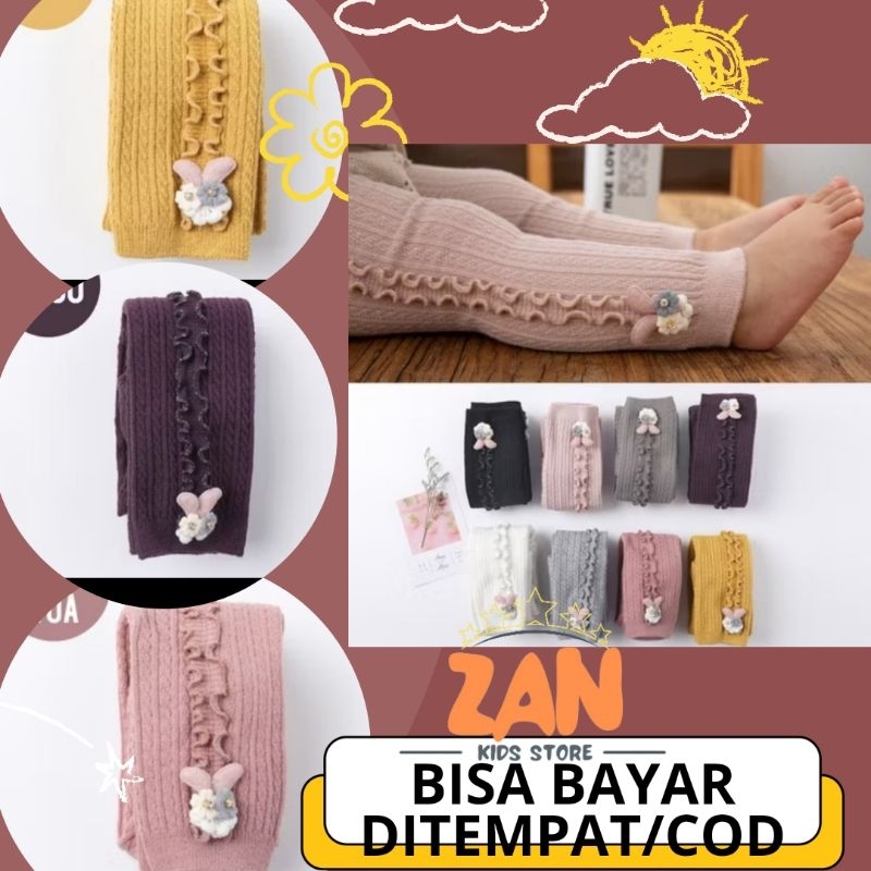 Celana Leging Rempel Panjang Legging Leging Rajut Bayi 0-12 Bulan Anak 1 -2 Tahun