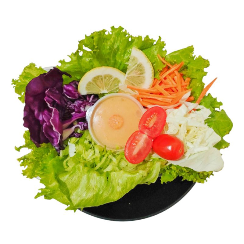 

Fresh Vegetable Salad Lengkap Dengan THOUSAND ISLAND Salad Dressing (Sayuran: Lettuce, Kol Ungu, Tomat Chery, Wortel, Selada, Lemon) Kemasan Prepbox 500ML