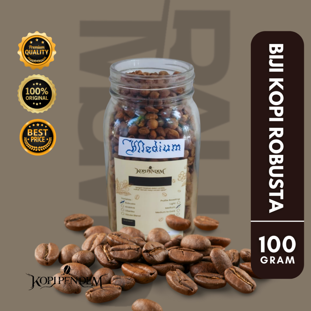 

Biji kopi Robusta 100 gram kopi pendem dampit