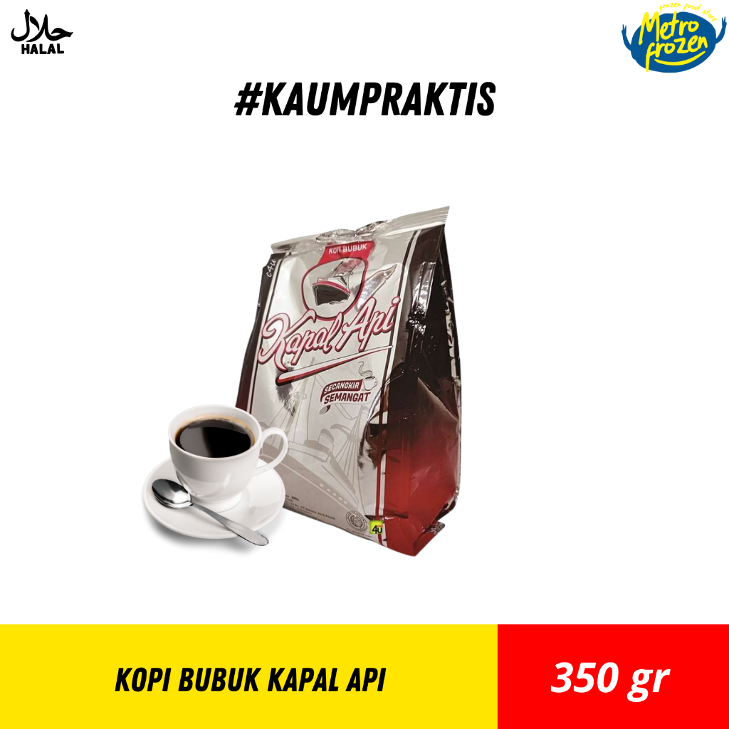 

KOPI BUBUK Kapal Api 350gr// kopi bubuk// secangkir kopi kapal api bubuk