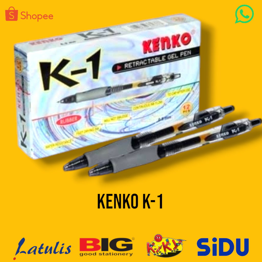 

Pulpen Gell Kenko K1 Retractable ( 1pak/12pcs )