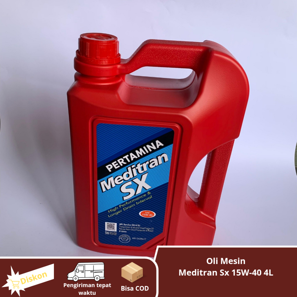 Oli Mesin Meditran SX 15W-40 4L (Untuk mobil diesel) 100% ASLI
