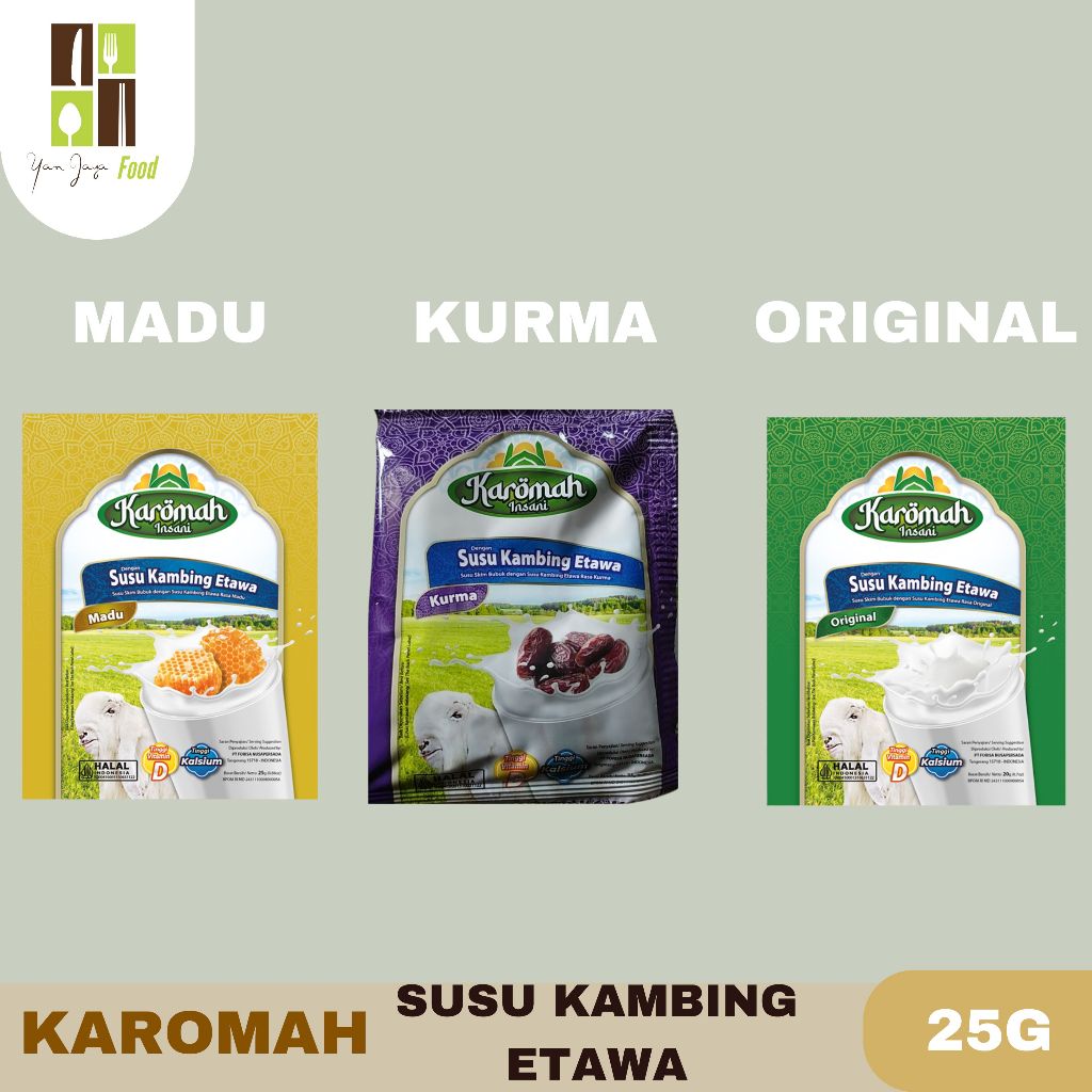 

Susu Kambing Etawa / Karomah Insani / Susu Instan / Madu / Original / Kurma 20g / 1 PCS