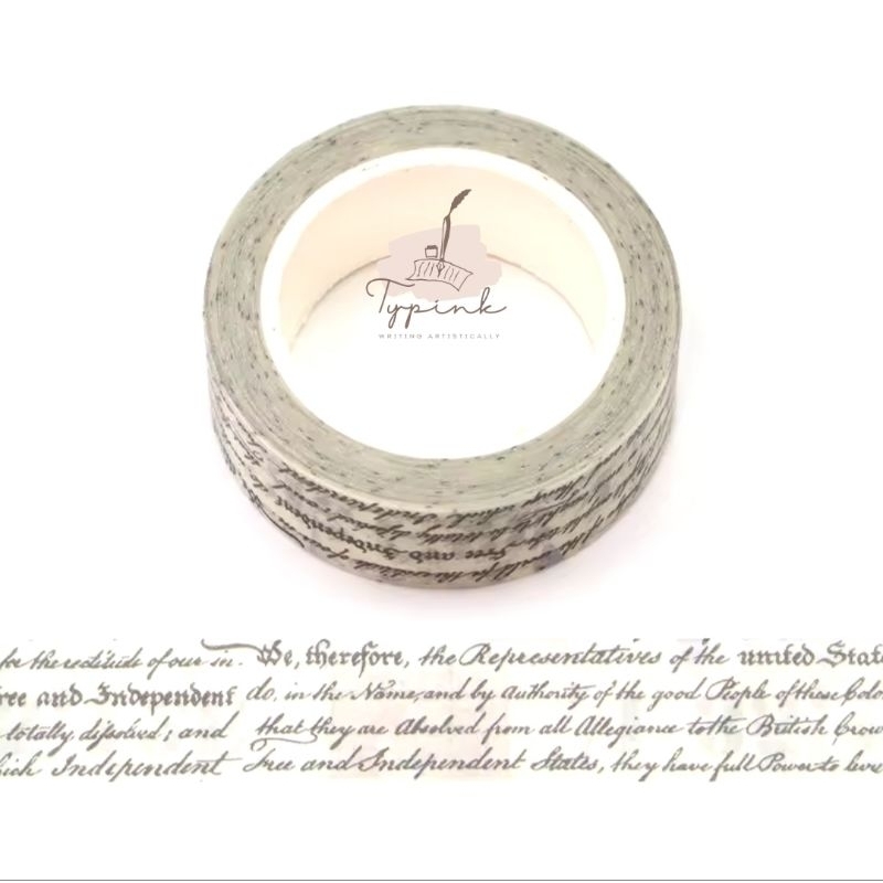 

WASHI TAPE VINTAGE HANDWRITTEN WASHITAPE DECORATIVE TAPE TULISAN SAMBUNG KUNO JOURNALING SCRAPBOOK 1.5CM X 10M