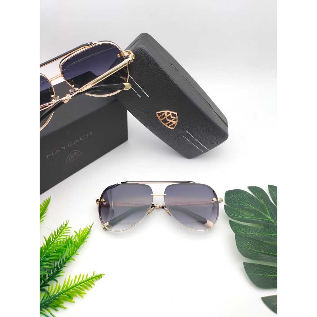 BEST SELLER READY KACAMATA MAYBACH 72272 FRAME GOLD HITAM POLARIZED