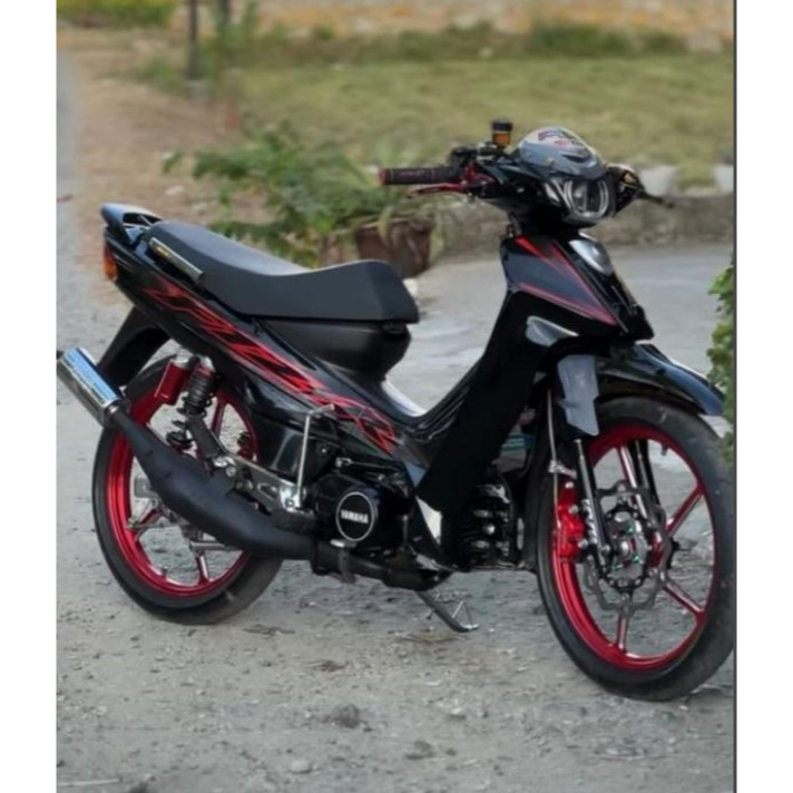 STRIPING FIZ R CUSTOM 2004 RACING HITAM