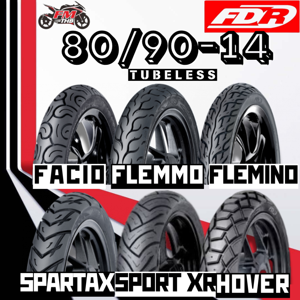 Ban FDR 80/90 -14 Tubeless - Ban Motor Ring 14 Tubles (Pilih Tipe)