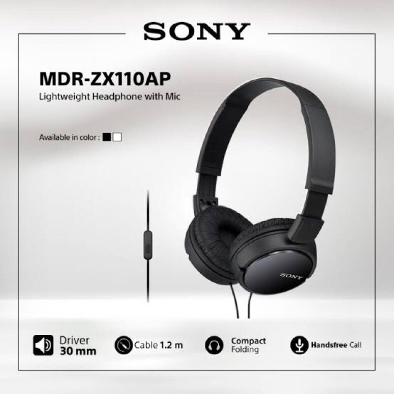 sony mdr zx110ap headset headphone gaming mic handsfree stereo