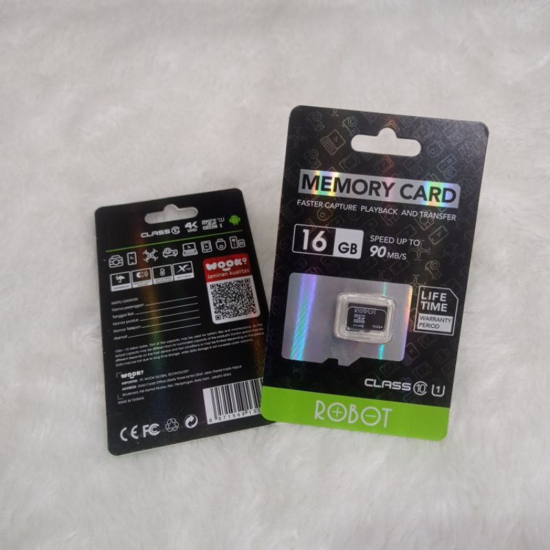Memori Card HP 16GB Class 6 Robot