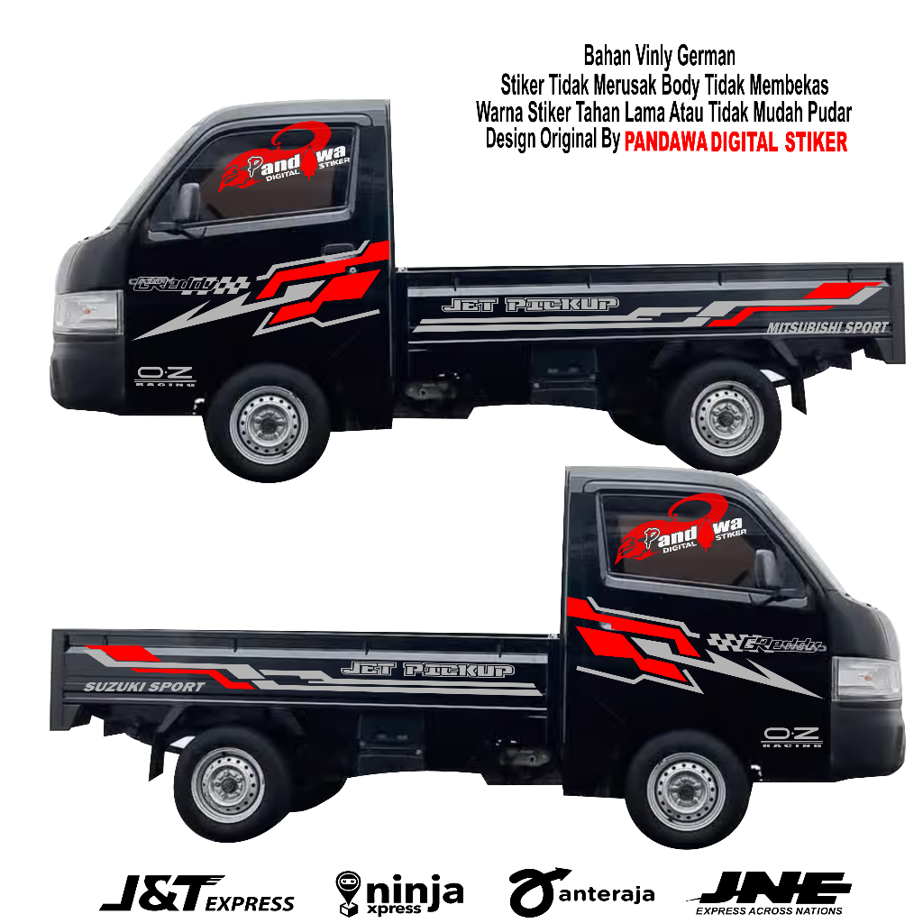 Stiker mobil Suzuki Carry pick up List Sticker Cutting Pick up terbaru promo stiker Carry pick up