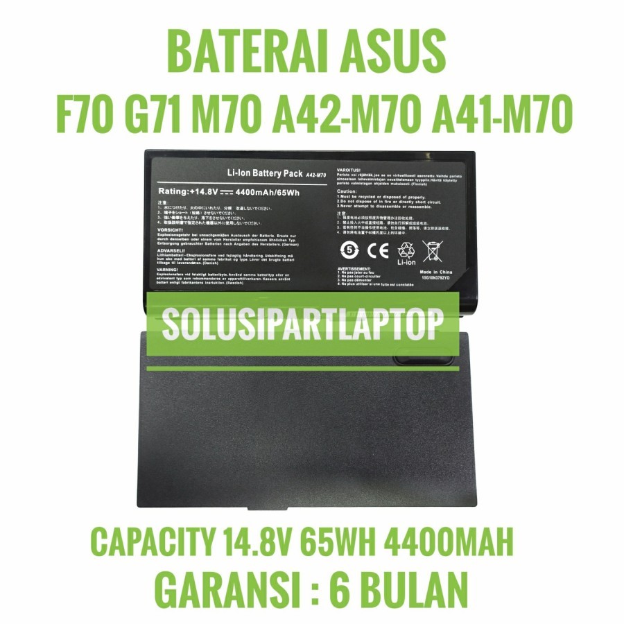 BATERAI ASUS F70 G71 M70 A42-M70 A41-M70