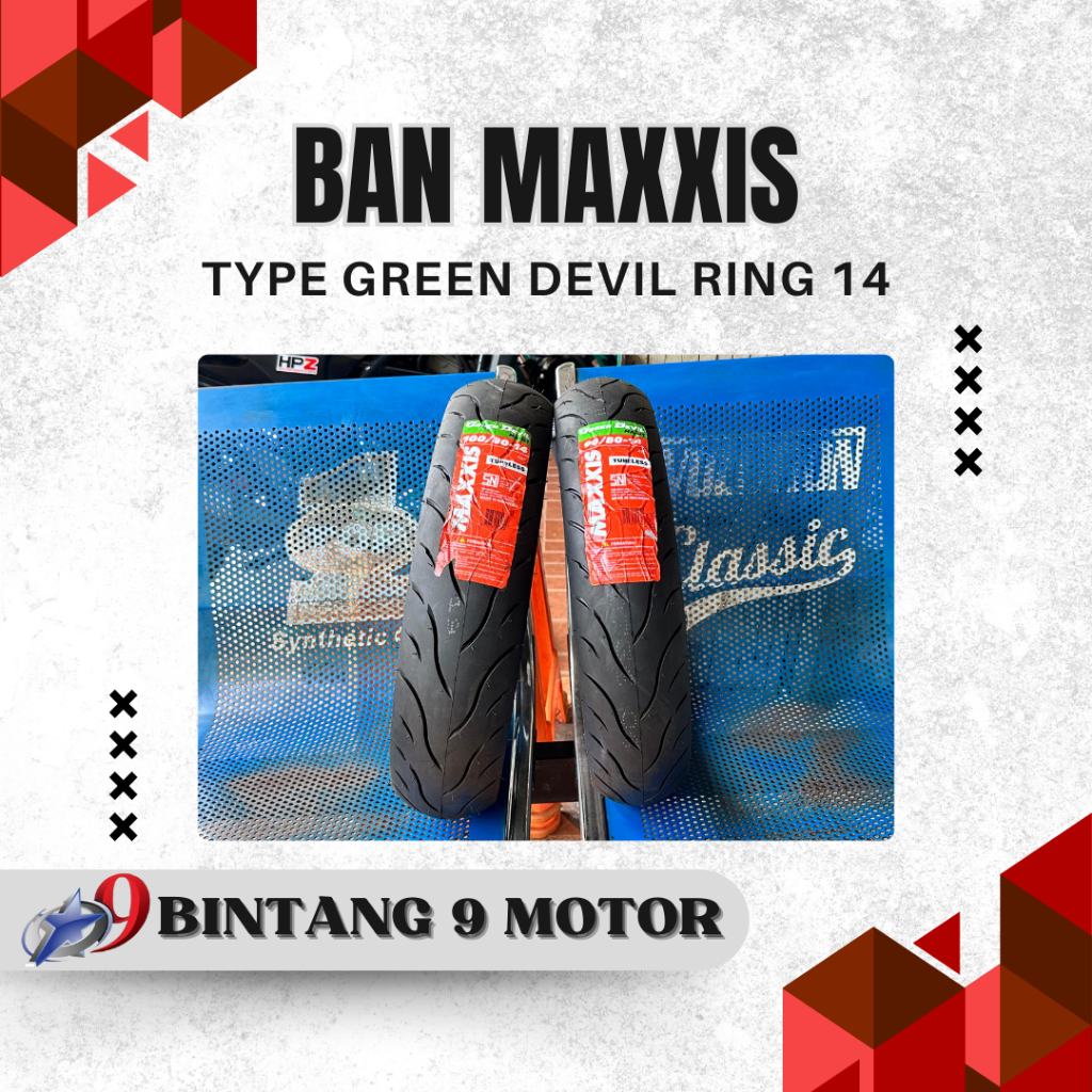 BAN MAXXIS TYPE GREEN DEVIL RING 14-BINTANG SEMBILAN MOTOR