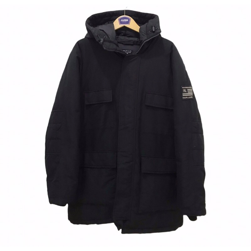 JAKET PARKA BY POLO HITAM