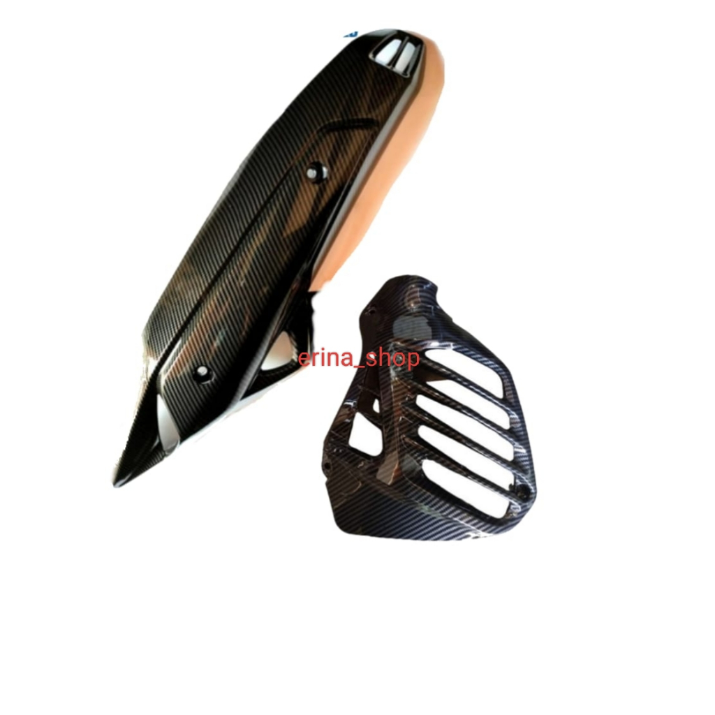 COVER KNALPOT & RADIATOR NMAX OLD CARBON ZORO / COVER KNALPOT CARBON ZORO / COVER RADIATOR CARBON ZO