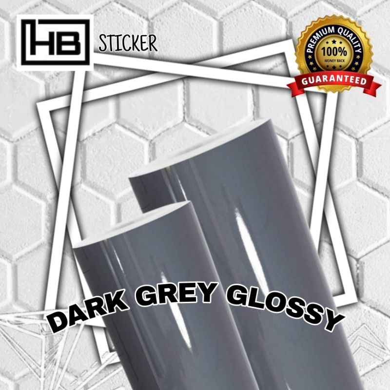 Sticker skotlet abu tua glossy / dark grey glossy untuk motor dan mobil kualitas premium