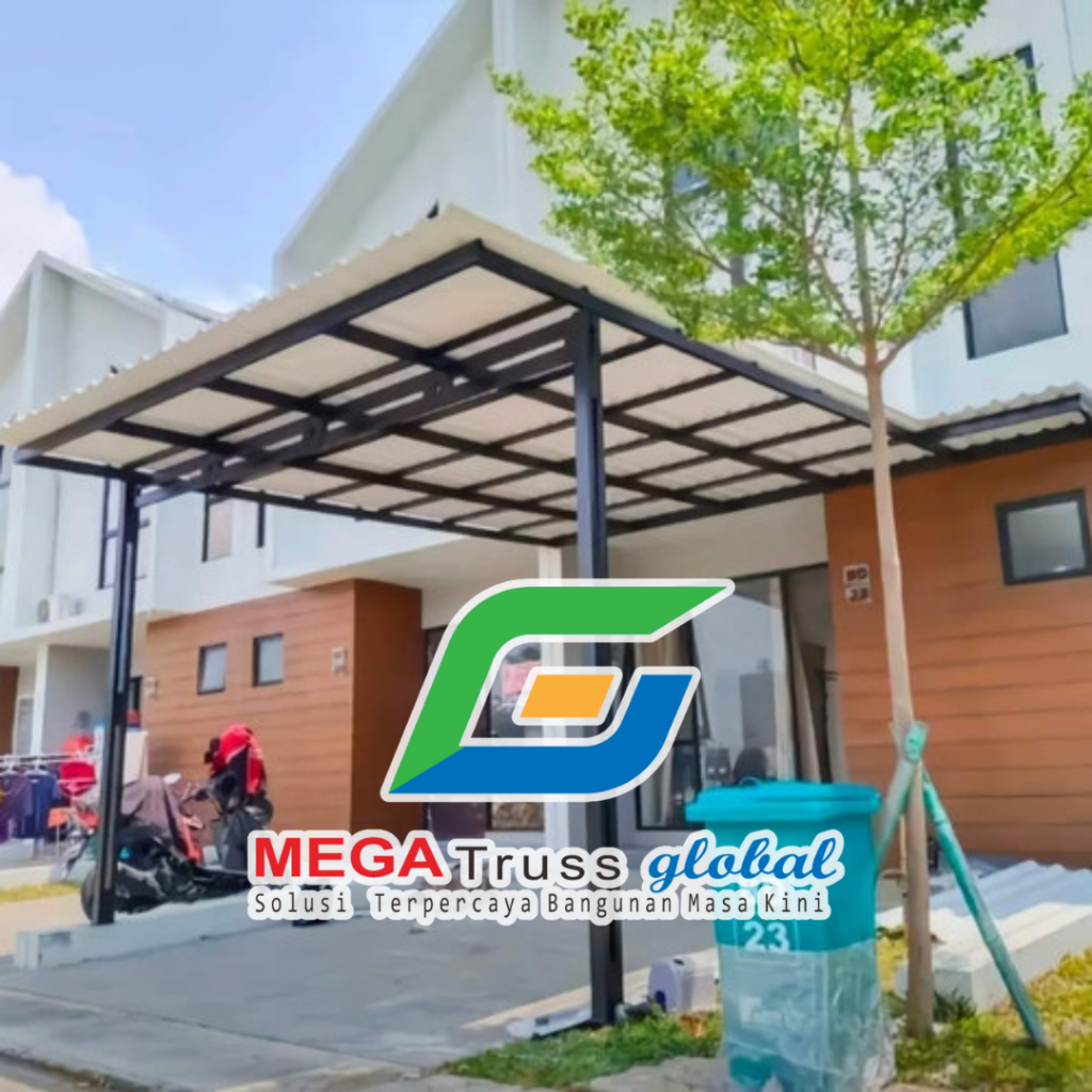 Pasang Kanopi Baja Ringan atap alderon rs / dr.shield - MURAH Terima Jadi di Malang - Teras Galvalum