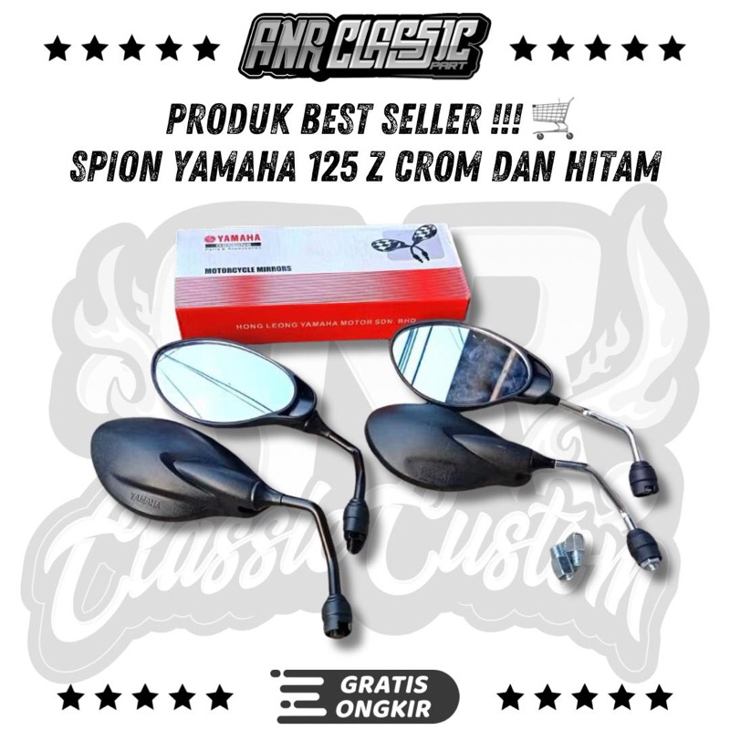 Spion motor yamaha 125z 125z gagang hitam set kanan kiri