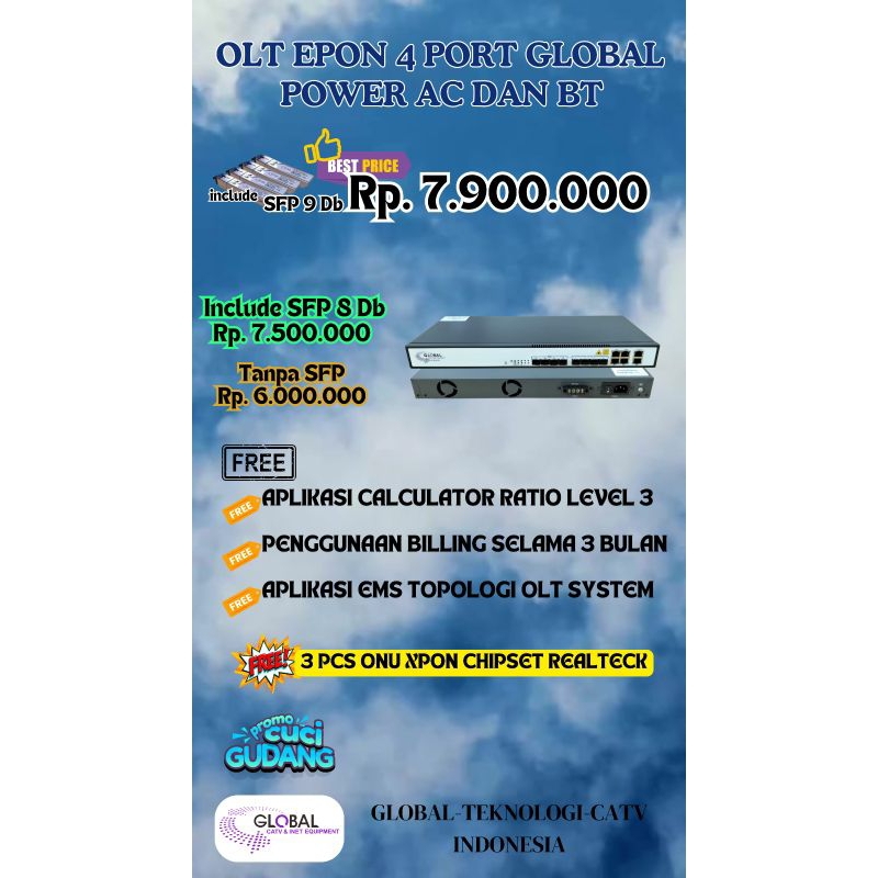 OLT EPON GLOBAL 4 PORT UPLINK 10ge