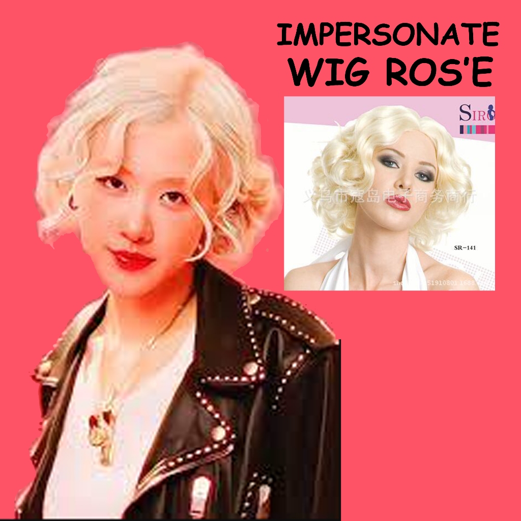 WIG ROSE APETEU WIK BLONDE RAMBUT PALSU PIRANG PUTIH BULE