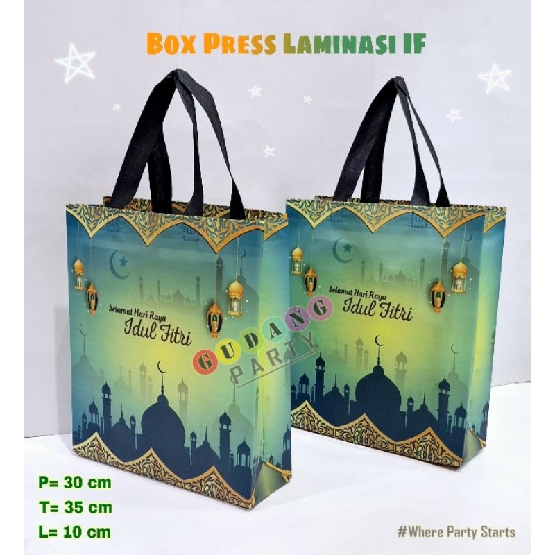 

Box Press Laminasi Idul Fitri Tas Hampers Bingkisan Goodie Bag Lebaran