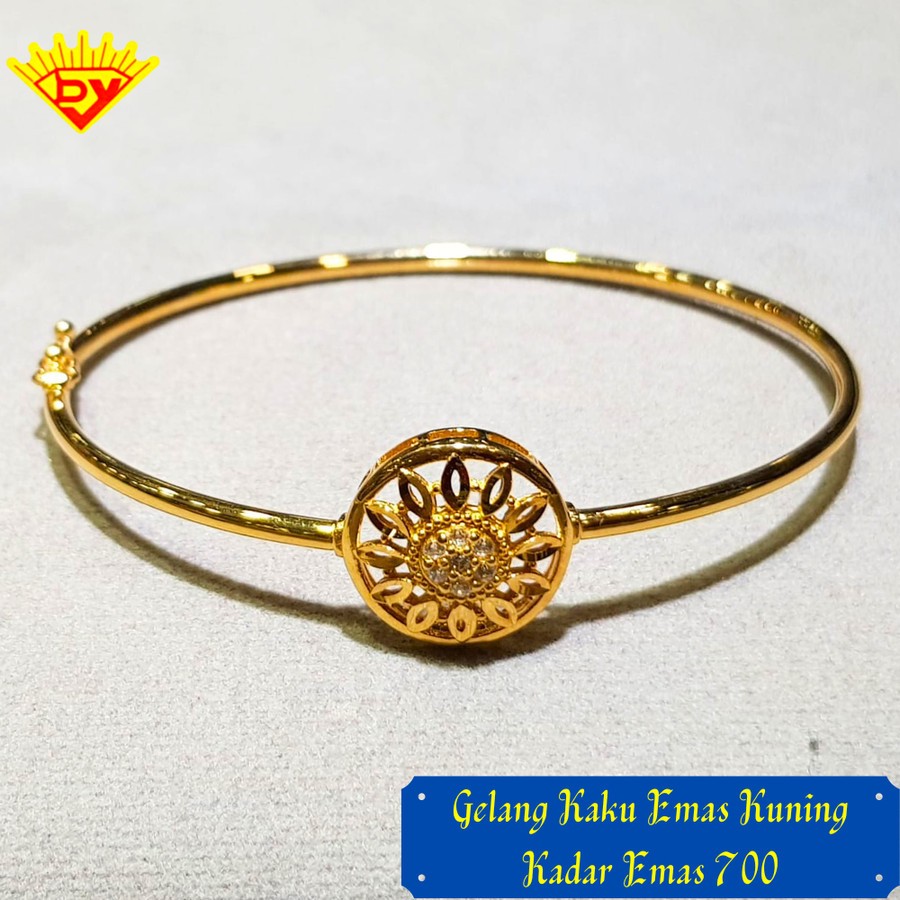 Gelang Bangle terbaru Emas Kuning Kadar Emas 700