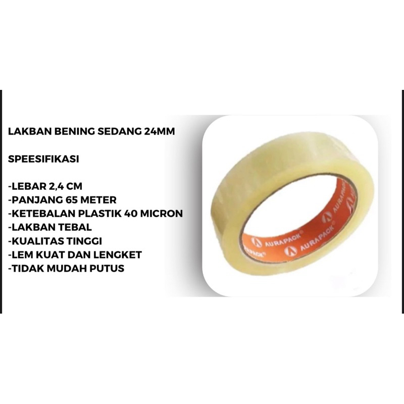 

LAKBAN BENING SEDANG 24 MM