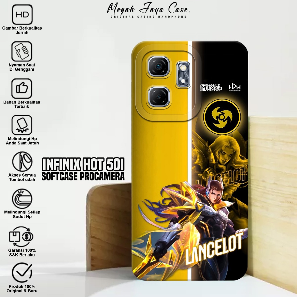 Softcase Infinix Hot 50i - Case Hp Hp Infinix Hot 50i Motif Hero MobileLegend - Silikon Hp Infinix H