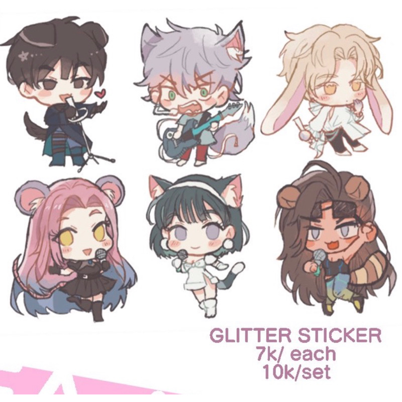

alien stage sticker glitter