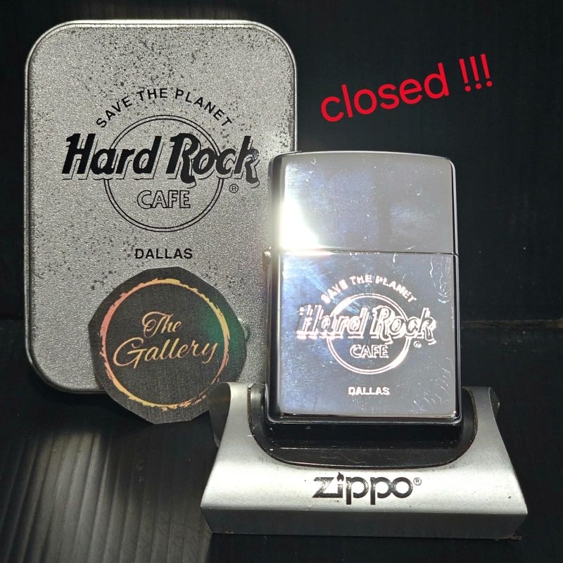 ⭐️⭐️⭐️⭐️⭐️ ORIGINAL ZIPPO OFFICIAL HARD ROCK CAFE DALLAS 2004 (CLOSED) VERY RARE