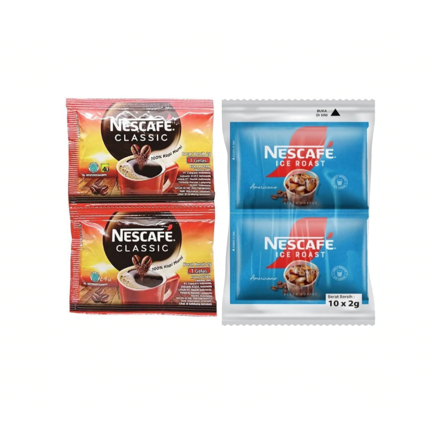 

Kopi Instan Nescafe Classic / Ice Roast Americano Sachet @2gr - 60's / 10's