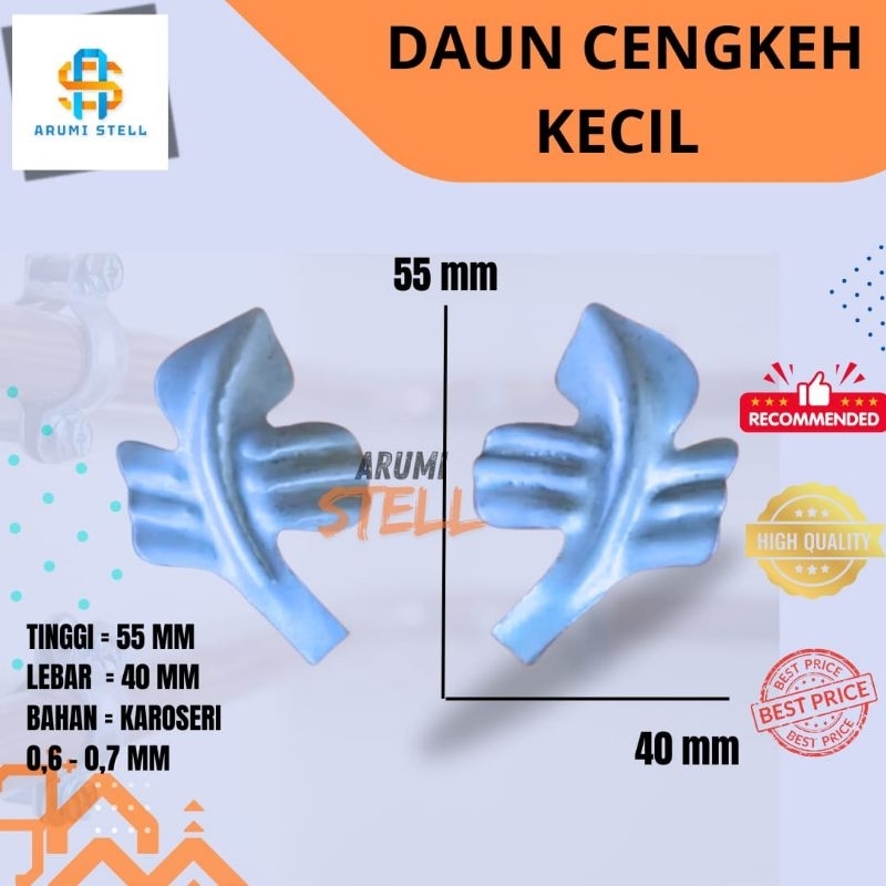 Ornamen Daun Cengkeh / Aksesoris Daun Cengkeh / Ornamen Pagar Tralis